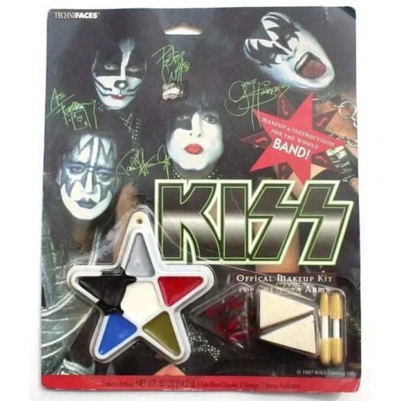 1997 KISS Band Reunion Tour Gene Ace Peter Paul Halloween Official Makeup Kit - Picture 1 of 2
